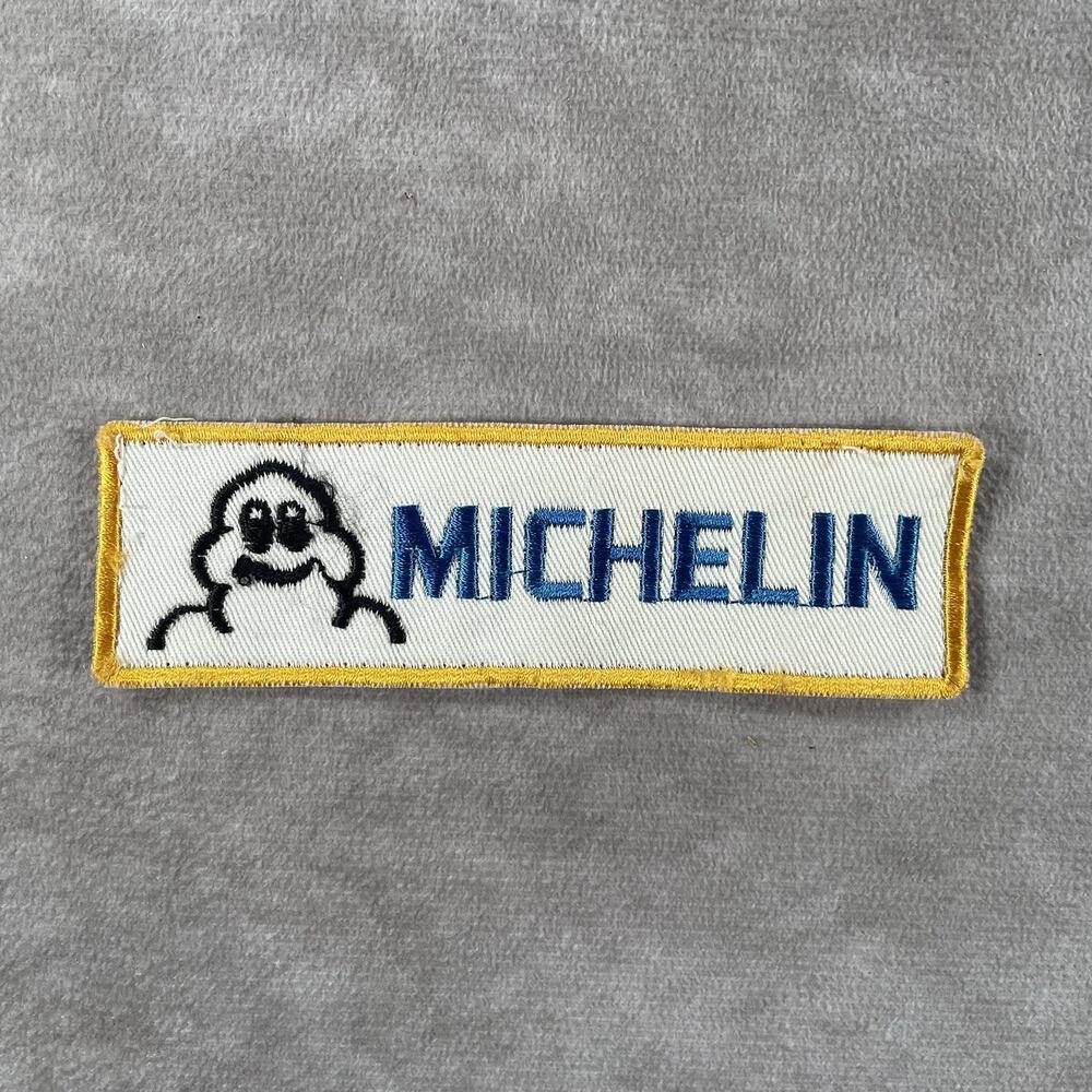 80s 90s Vintage Michelin Car Auto Wheels Vintage Patch 1x4.5 Patch